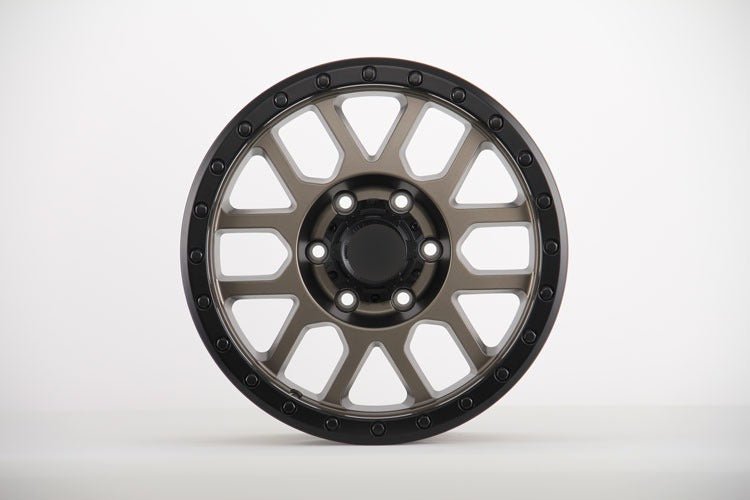 W901 414 Satin Bronze Black Lip 17x9.0 ET - 12 5x127 CB71.56 - Gun Hill Tire House (WTW - WHOLESALE TIRES & WHEELS)