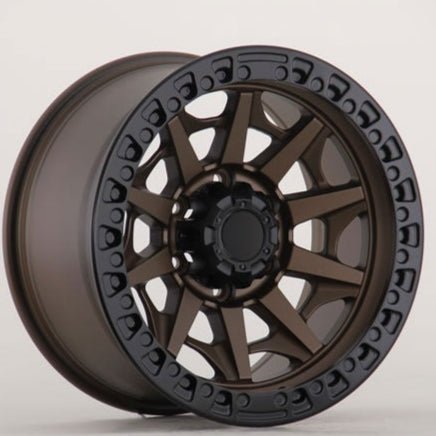 W909 1950 Satin Bronze Black Lip 17x9.0 ET0 6x139.7 CB110 - Gun Hill Tire House (WTW - WHOLESALE TIRES & WHEELS)