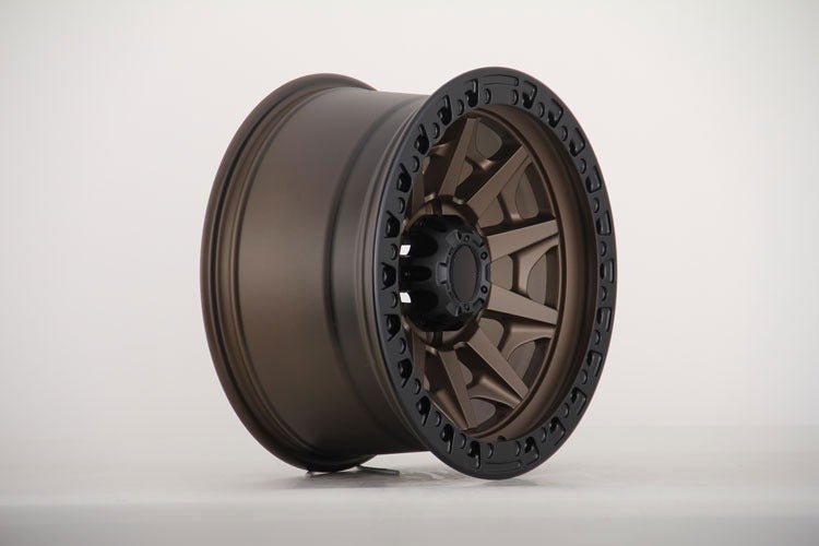 W909 1950 Satin Bronze Black Lip 17x9.0 ET0 6x139.7 CB110 - Gun Hill Tire House (WTW - WHOLESALE TIRES & WHEELS)