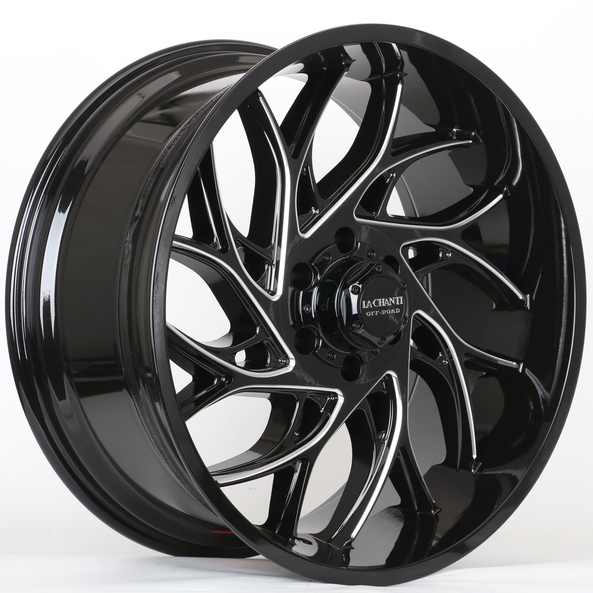 W922 1681 Gloss Black Milled 22x10 ET12 6x139.7 CB106.1 C1681 - 03 - B - Gun Hill Tire House (WTW - WHOLESALE TIRES & WHEELS)