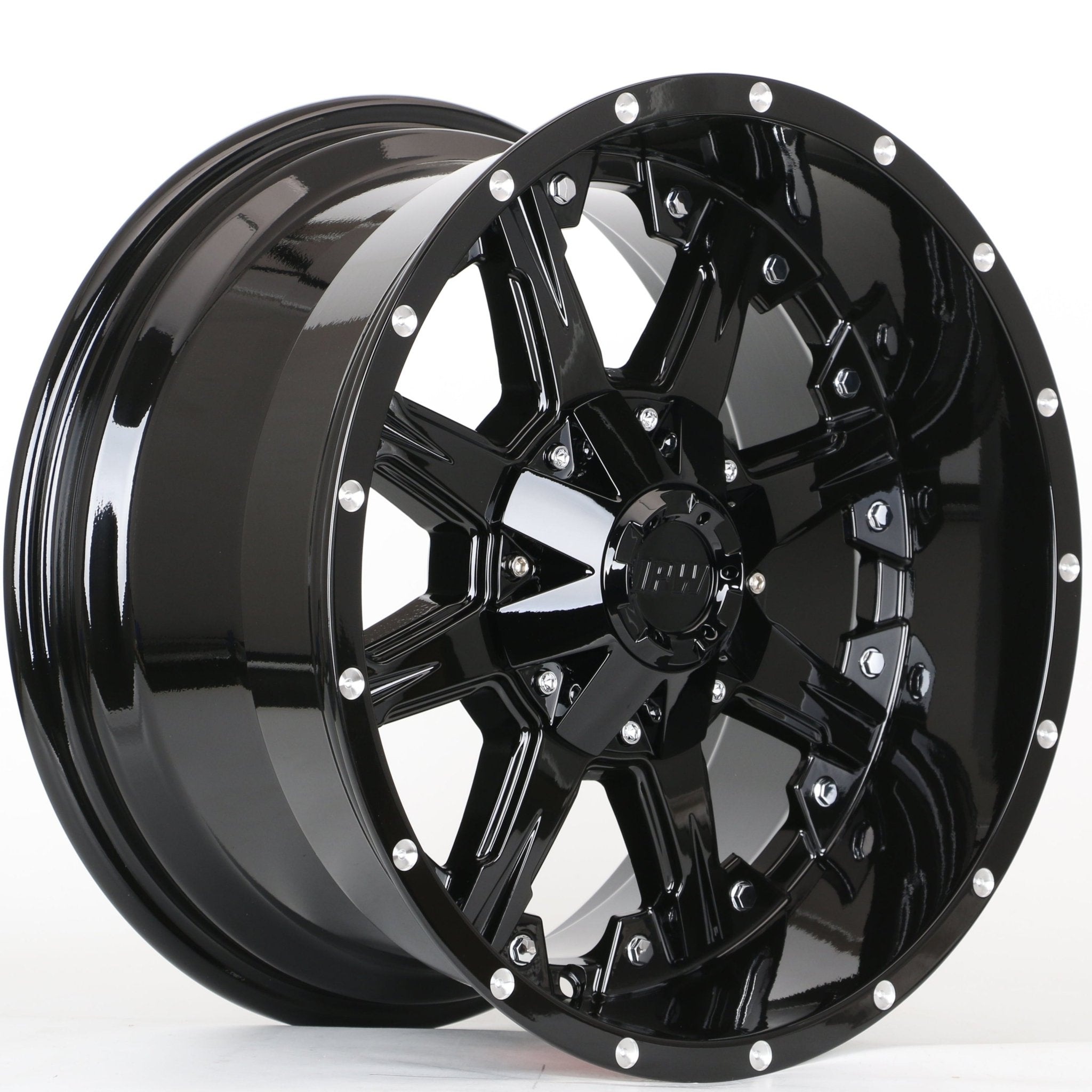 W927 1818 Gloss Black Milled 17x9.0 ET0 5x127 CB71.5 C1521IPW - B - Gun Hill Tire House (WTW - WHOLESALE TIRES & WHEELS)