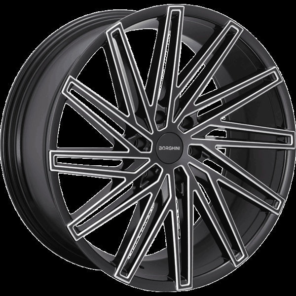 BORGHINI WHEEL B66 - M 22X9.5 ET +25 6x139.7 CB (78.1) B+MW - Gun Hill Tire House (WTW - WHOLESALE TIRES & WHEELS)