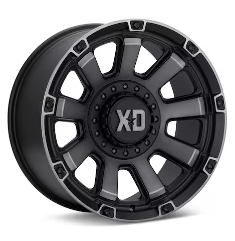 XD852 Gauntlet (Black Machined w/Grey Tint) - Gun Hill Tire House (WTW - WHOLESALE TIRES & WHEELS)