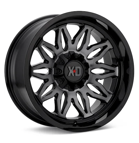 XD859 Gunner (Black Machined w/Grey Tint) - Gun Hill Tire House (WTW - WHOLESALE TIRES & WHEELS)