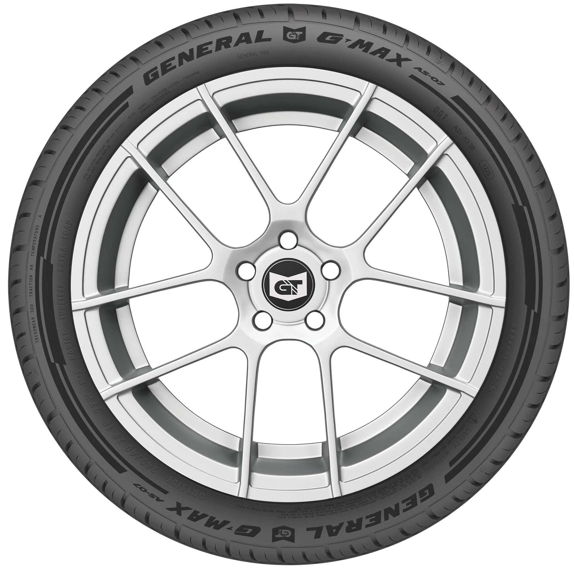 245/50ZR17 General G - Max AS - 07 All Season 99W Passenger Tire - Gun Hill Tire House (WTW - WHOLESALE TIRES & WHEELS)