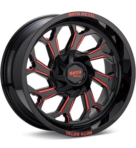 MOTO METAL MO999 REAPER BLACK W/RED ACCENT - Gun Hill Tire House (WTW - WHOLESALE TIRES & WHEELS)