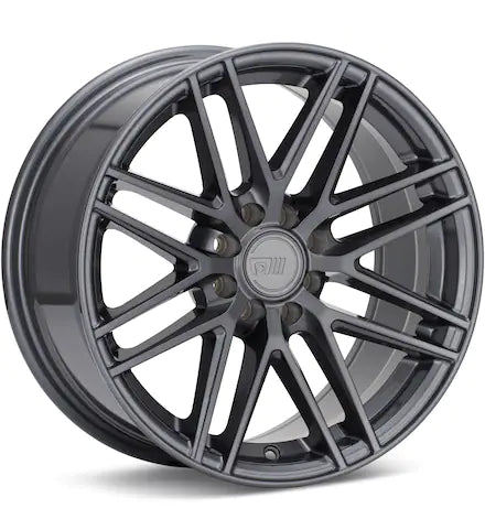 MOTEGI RACING MR157 CM8 GLOSS GUNMETAL SILVER PAINTED - Gun Hill Tire House (WTW - WHOLESALE TIRES & WHEELS)