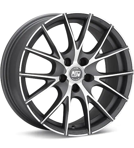 MSW TYPE 25 MACHINED W/MATTE GREY ACCENT - Gun Hill Tire House (WTW - WHOLESALE TIRES & WHEELS)
