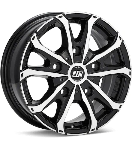 MSW TYPE 48 VAN MACHINED W/BLACK ACCENT - Gun Hill Tire House (WTW - WHOLESALE TIRES & WHEELS)