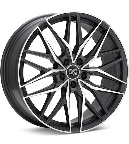 MSW TYPE 50 MACHINED W/GUNMETAL ACCENT - Gun Hill Tire House (WTW - WHOLESALE TIRES & WHEELS)