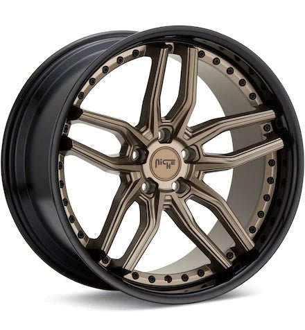 NICHE ROAD WHEELS METHOS BLACK W/GLOSS BLACK LIP - Gun Hill Tire House (WTW - WHOLESALE TIRES & WHEELS)