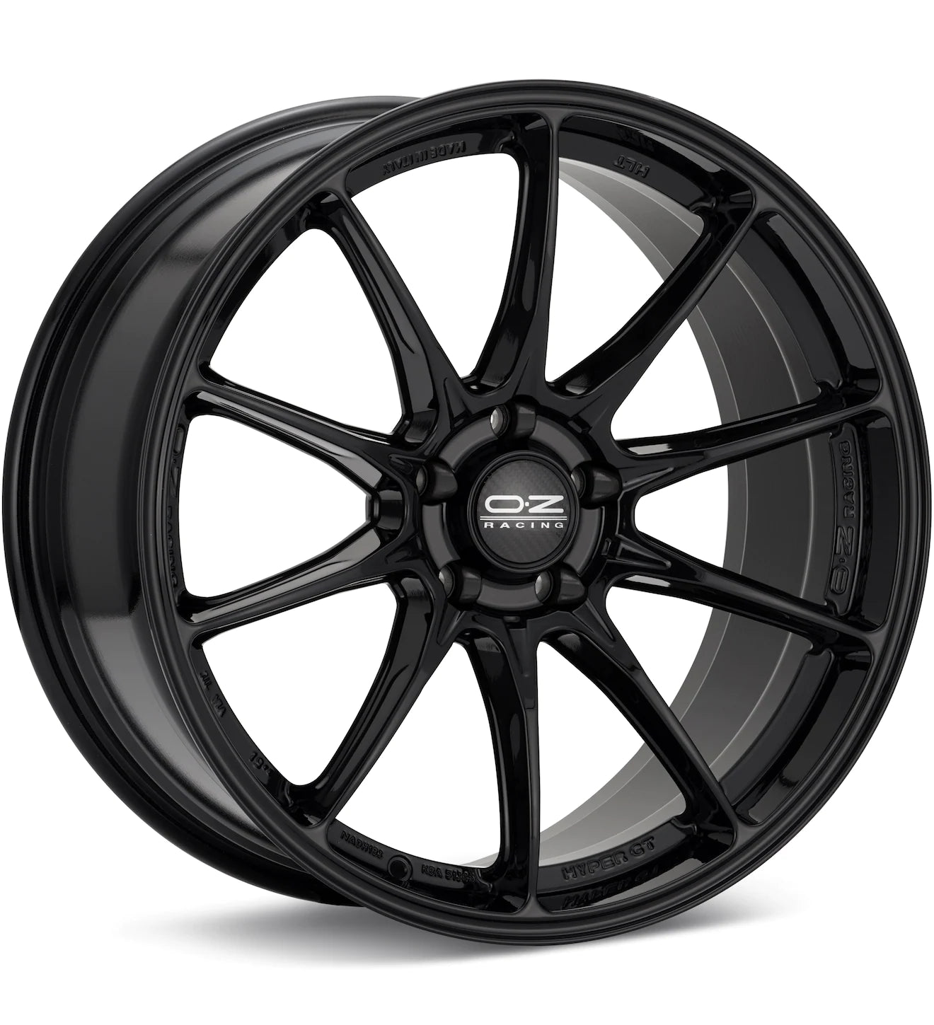 O.Z. HYPER GT HLT GLOSS BLACK PAINTED - Gun Hill Tire House (WTW - WHOLESALE TIRES & WHEELS)
