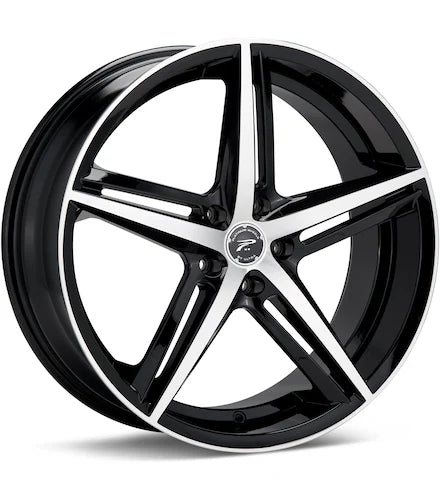 PLATINUM SMOOTH TRIP MACHINED W/BLACK ACCENT - Gun Hill Tire House (WTW - WHOLESALE TIRES & WHEELS)