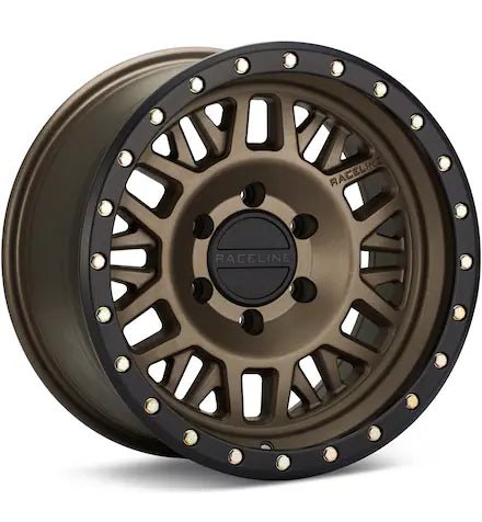 RACELINE RYNO MATTE BRONZE W/BLACK RING - Gun Hill Tire House (WTW - WHOLESALE TIRES & WHEELS)