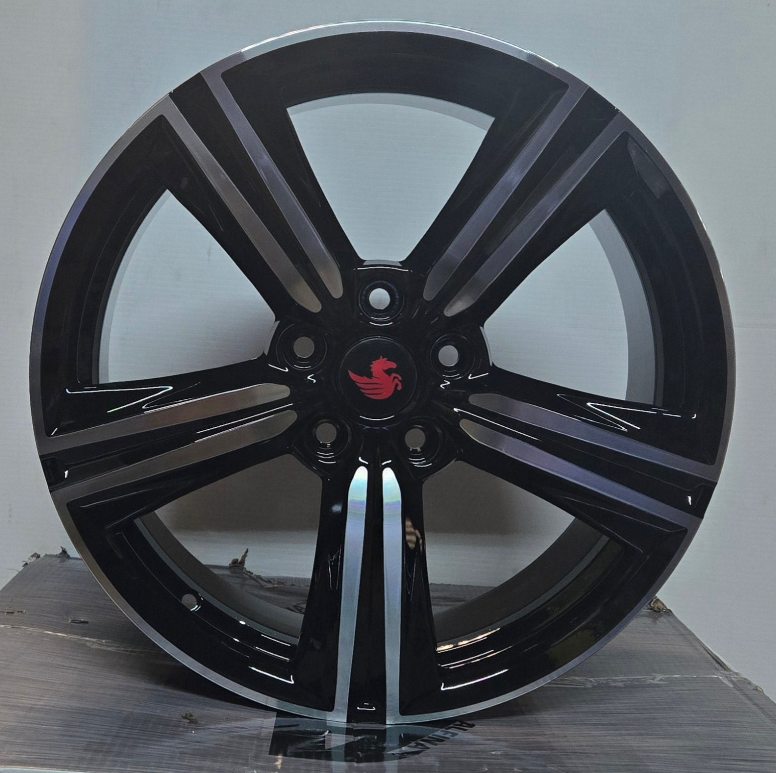 HD - 20 18X8.0 5X114.3 PIANO BLACK MACHINED FACE - Gun Hill Tire House (WTW - WHOLESALE TIRES & WHEELS)