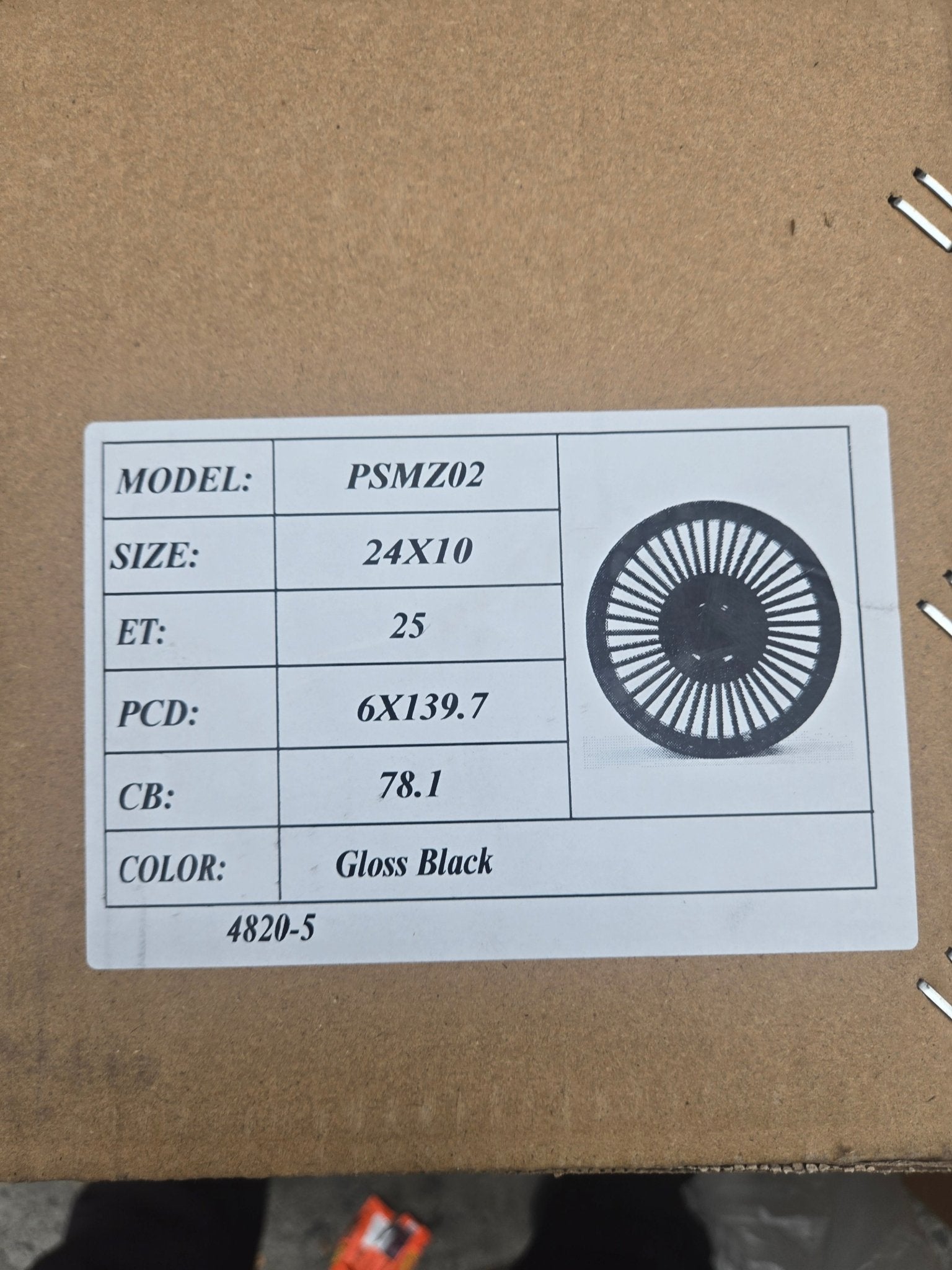 PSMZ02 24x10 6x139.7 GLOSS BLACK WITH BLACK FLOATING CAP - Gun Hill Tire House (WTW - WHOLESALE TIRES & WHEELS)