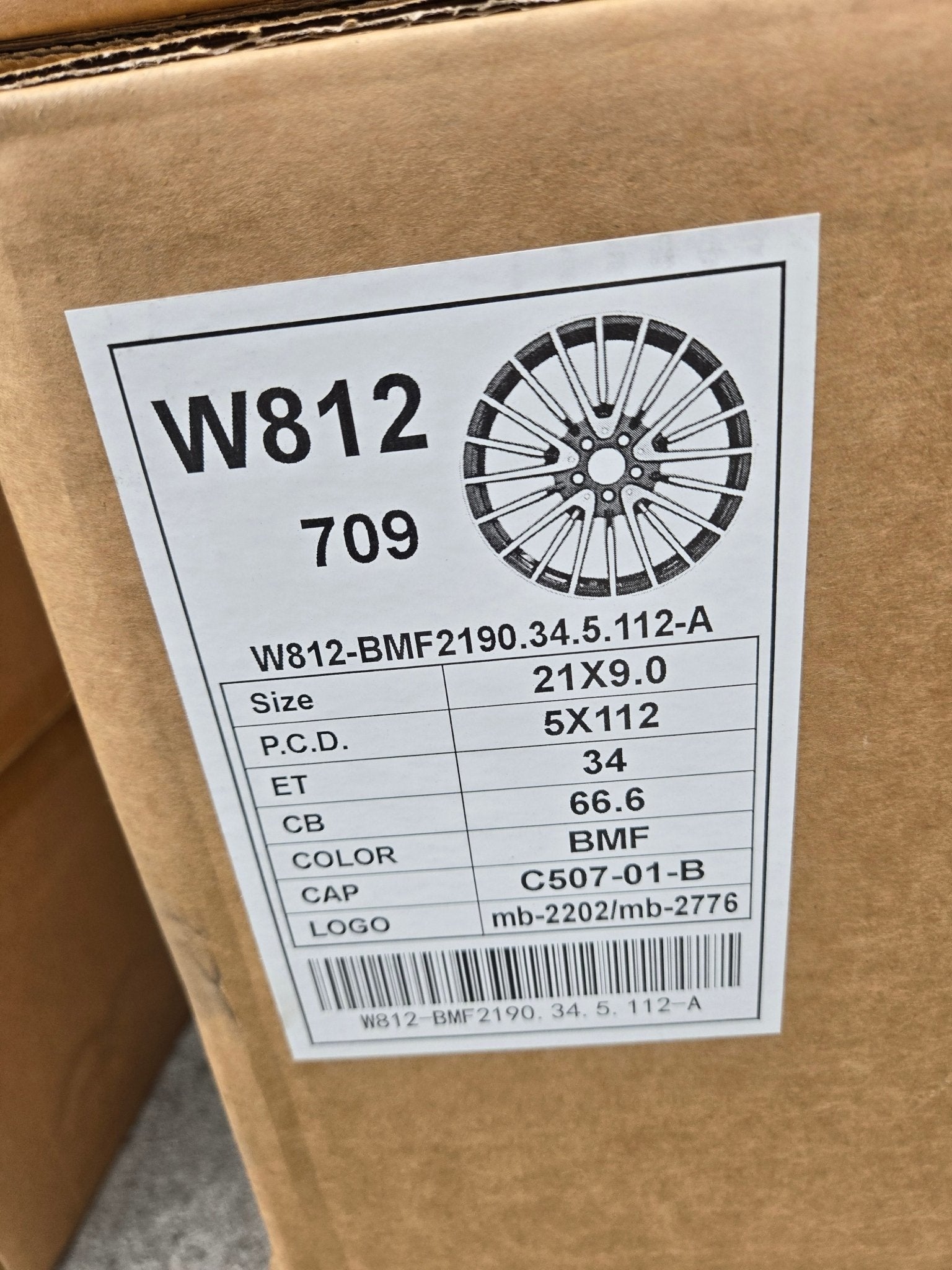 W812 21X9.0 5X112 BLACK MACHINED FACE - Gun Hill Tire House (WTW - WHOLESALE TIRES & WHEELS)