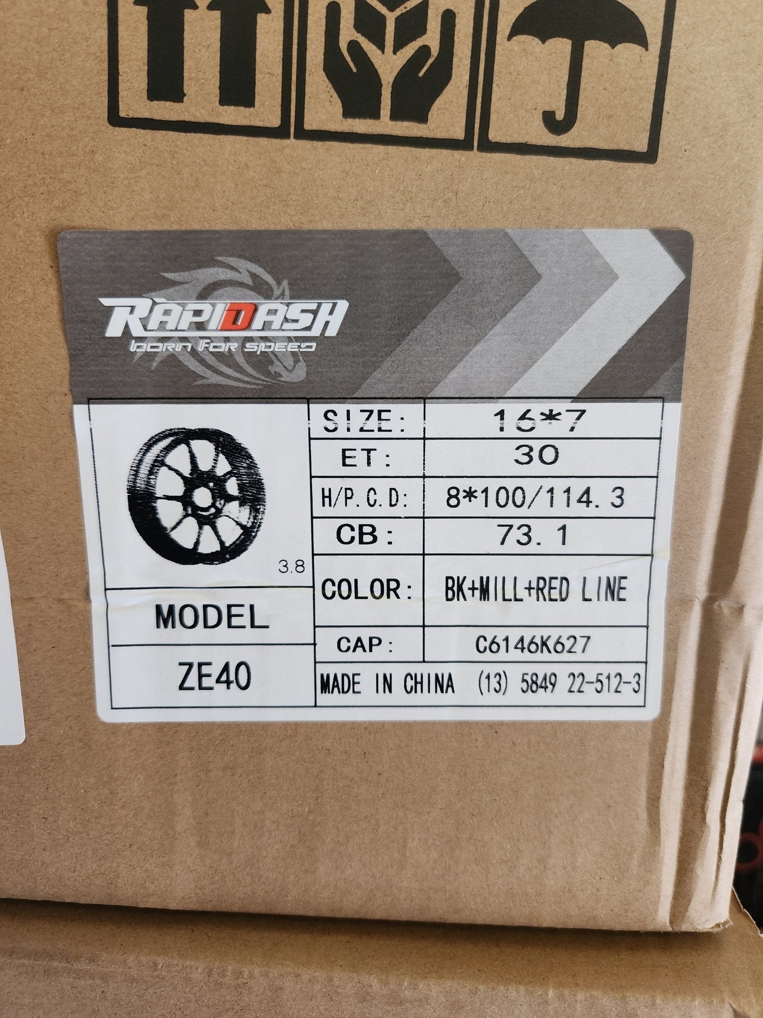 ZE40 TIME - ATTACK REP 16x7.0 4x100 / 4x114.3 GLOSS BLACK RED LINE - Gun Hill Tire House (WTW - WHOLESALE TIRES & WHEELS)