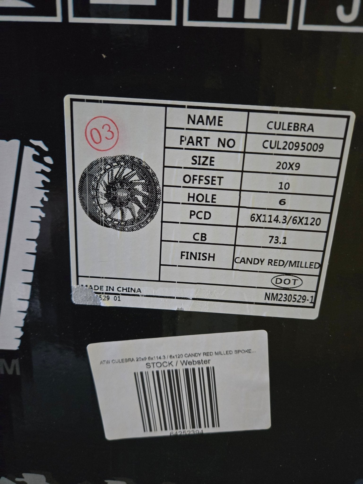 ATW CULEBRA 20x9 6x114.3 / 6x120 CANDY RED MILLED SPOKES SRAINLESS STEEL POINT - Gun Hill Tire House (WTW - WHOLESALE TIRES & WHEELS)