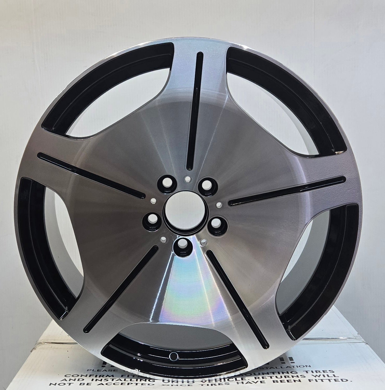 FBX35 - 20 20x9.5 5x112 GLOSS BLACK MACHINED FACE - Gun Hill Tire House (WTW - WHOLESALE TIRES & WHEELS)