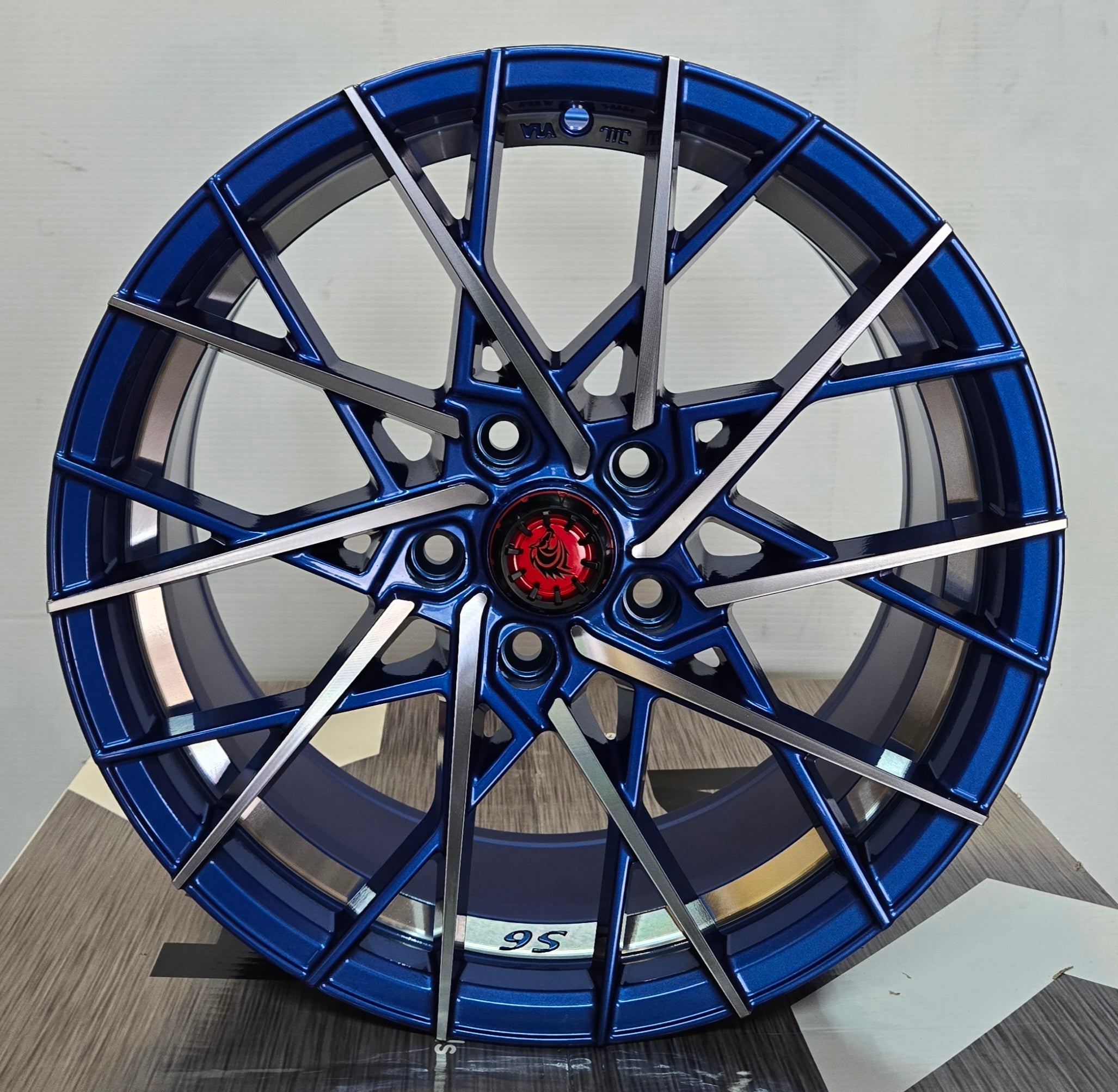 RAPIDASH RD S6 17X7.5 5X4.5 BLUE MACHINE FACE+VC - Gun Hill Tire House (WTW - WHOLESALE TIRES & WHEELS)