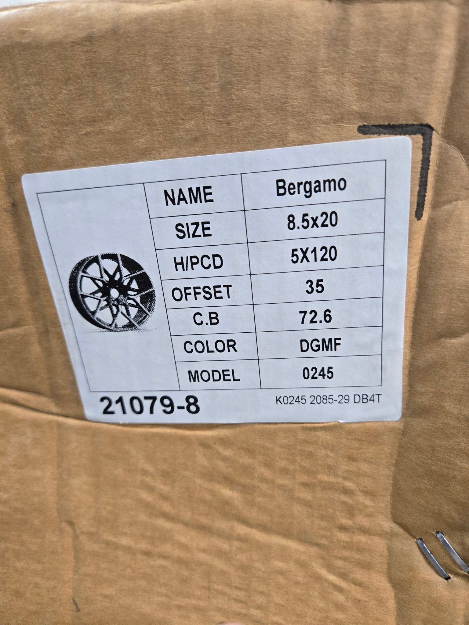 WHEELS BERGAMO - 21079 - 8 20X8.5 5X120 GMM FACE - Gun Hill Tire House (WTW - WHOLESALE TIRES & WHEELS)