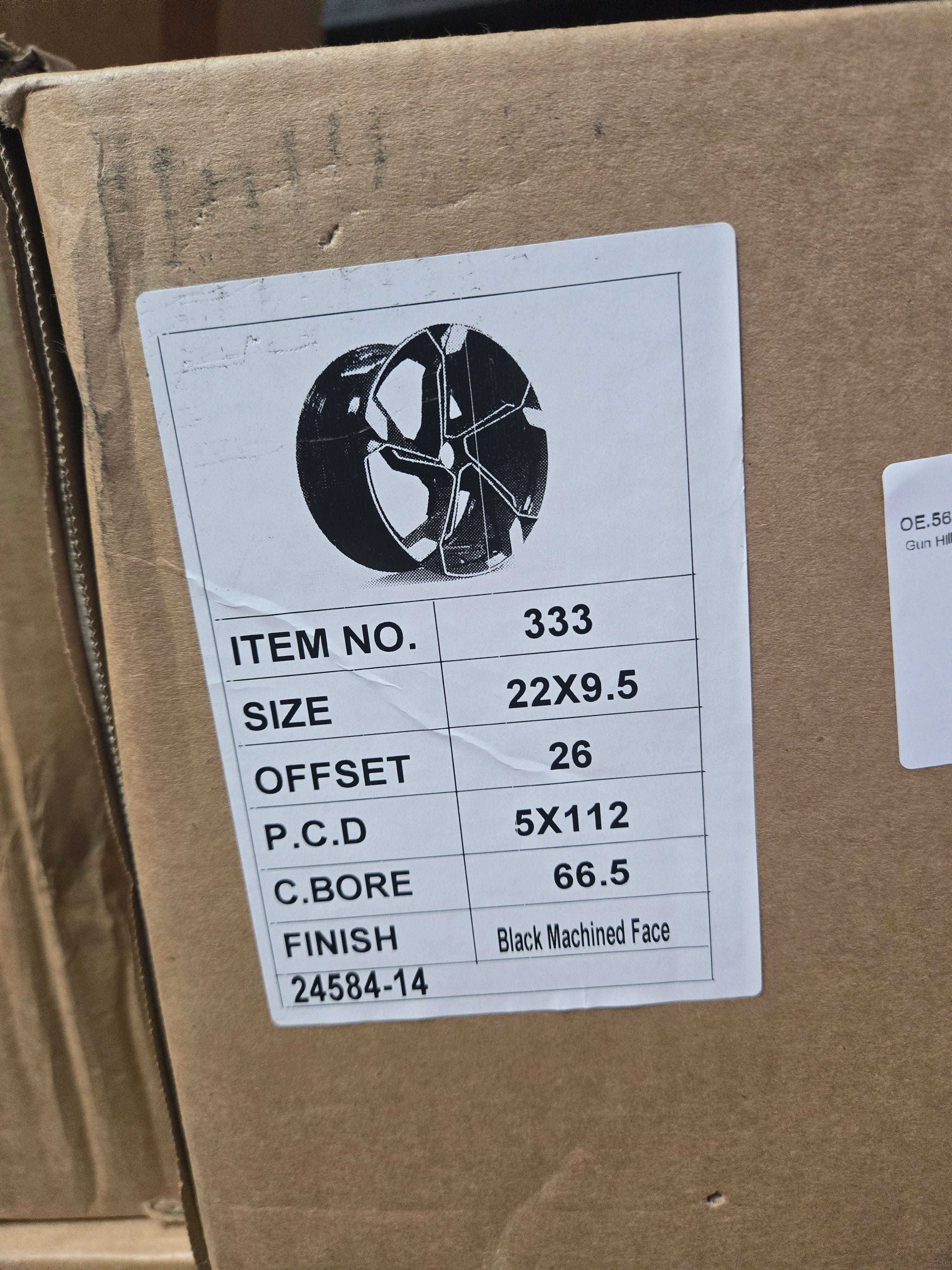 OE.5633 Q7/Q8 STYLE 22X905 5X112 PIANO BLACK