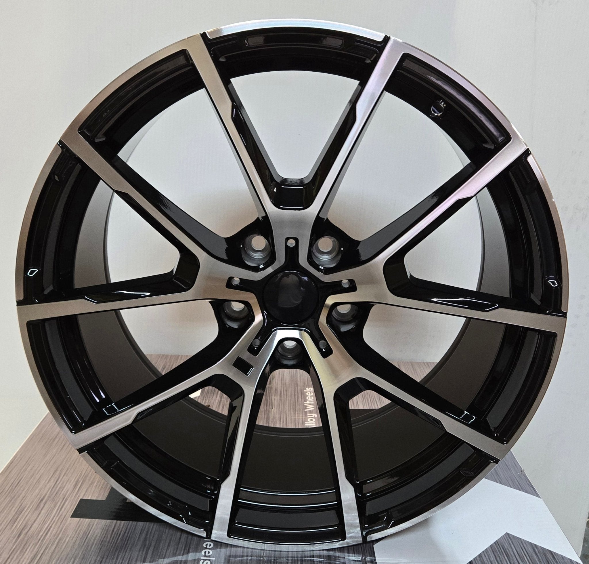 OE - 880 728M 19X9.5 5X120 PIANO BLACK MACHINED FACE - Gun Hill Tire House (WTW - WHOLESALE TIRES & WHEELS)