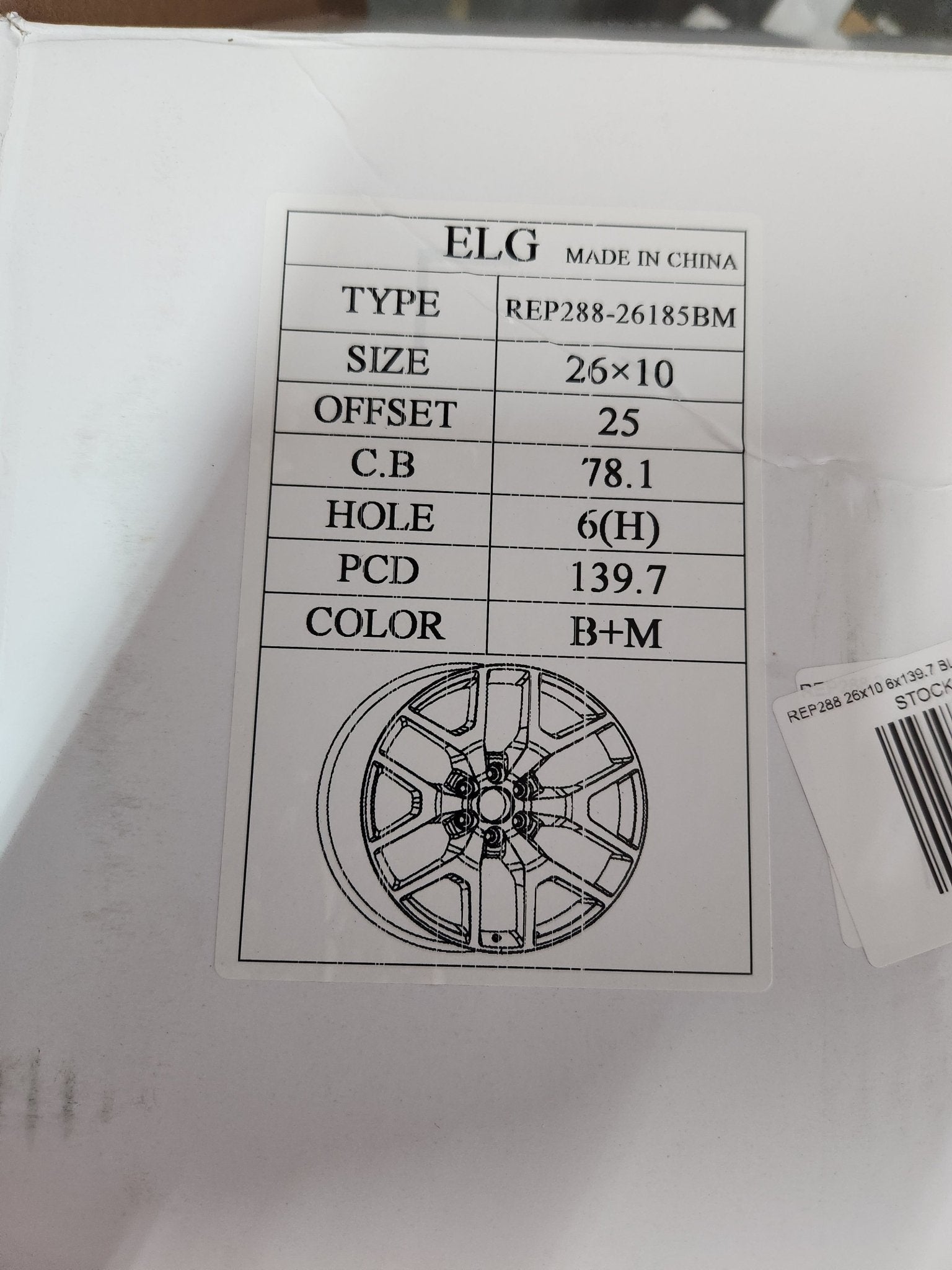 REP288 26x10 6x139.7 BLACK AND MACHINE FACE