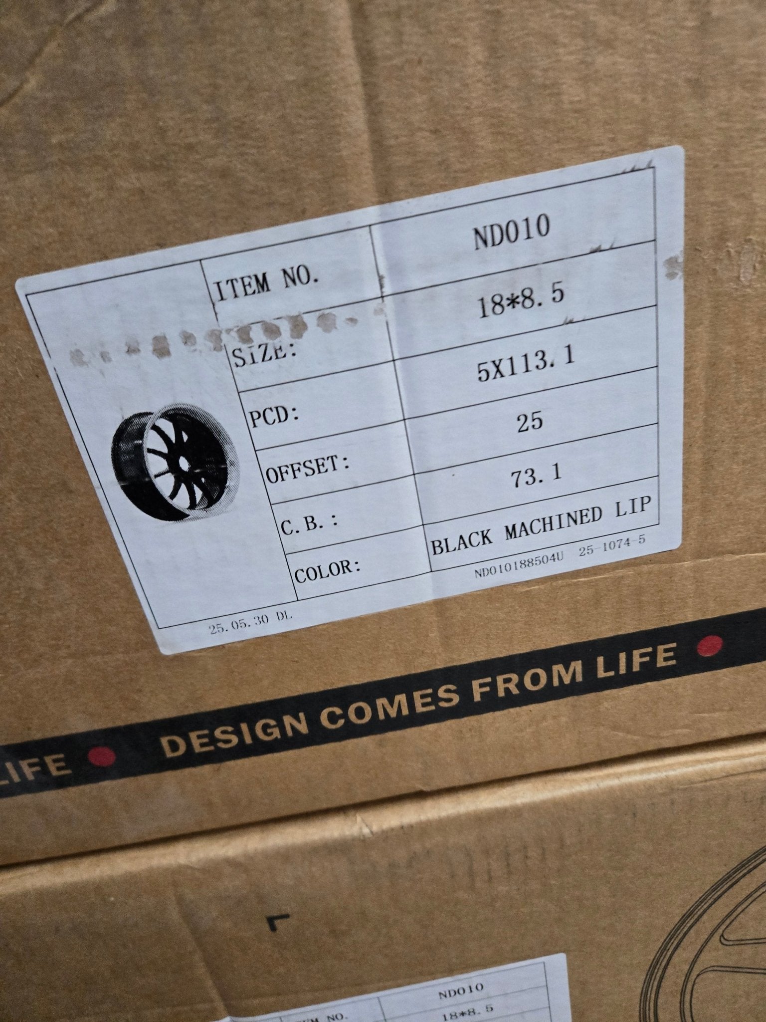 ND010 18X8.5 5X112 5X114.3 BLACK MACHINED LIP - Gun Hill Tire House (WTW - WHOLESALE TIRES & WHEELS)