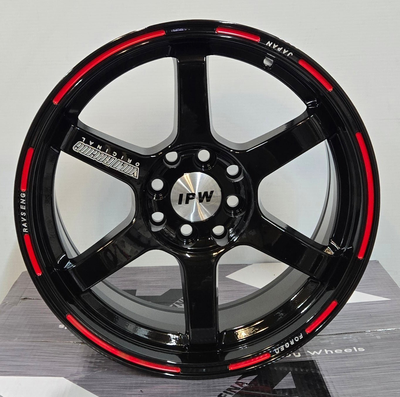 TE37 ULTRA 16x7.0 8x100 / 4x114.3 GLOSS BLACK WITH RED LINE LETTERING - Gun Hill Tire House (WTW - WHOLESALE TIRES & WHEELS)