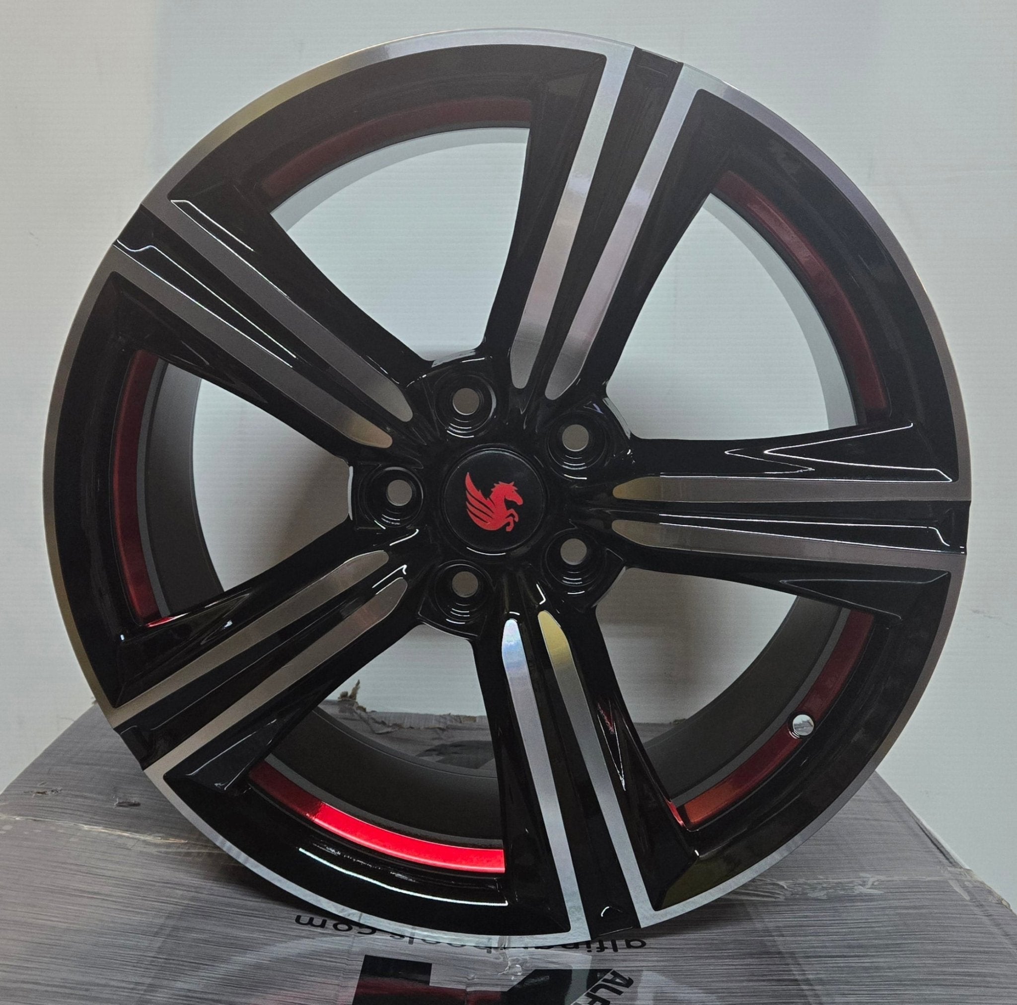 HD - 20 18X8.0 5X114.3 PIANO BLACK MACHINED FACE RED UNDER CUT seccx̌ x - Gun Hill Tire House (WTW - WHOLESALE TIRES & WHEELS)