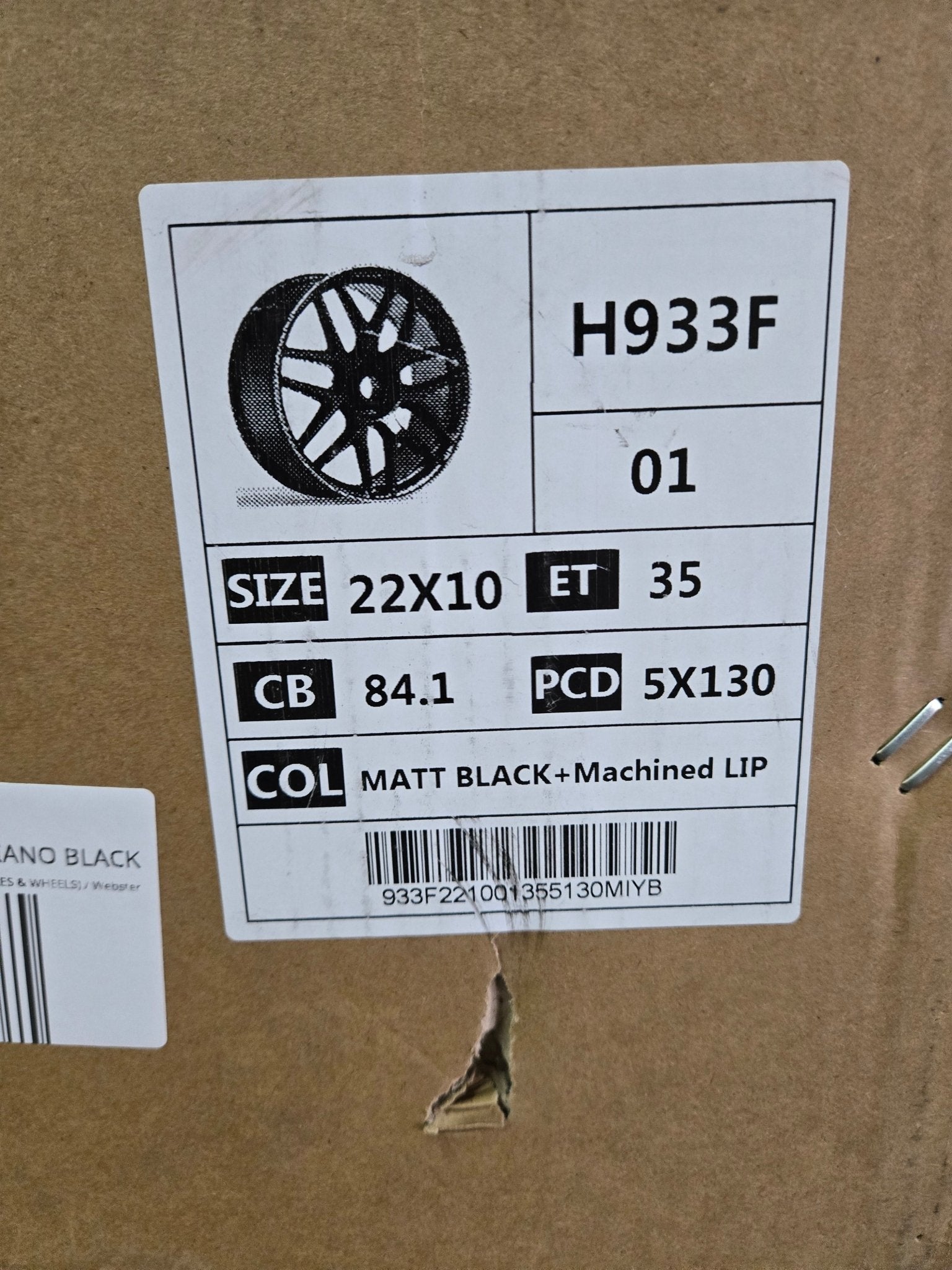 F933F 22X10 5X130 PIANO BLACK - Gun Hill Tire House (WTW - WHOLESALE TIRES & WHEELS)