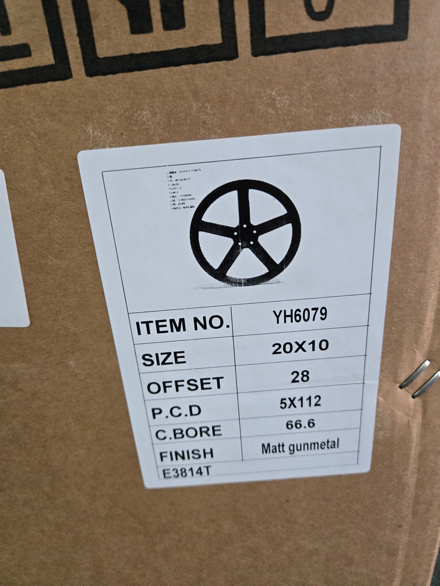 YH6079 20X10.0 5X112 MATTE GUNMETAL - Gun Hill Tire House (WTW - WHOLESALE TIRES & WHEELS)