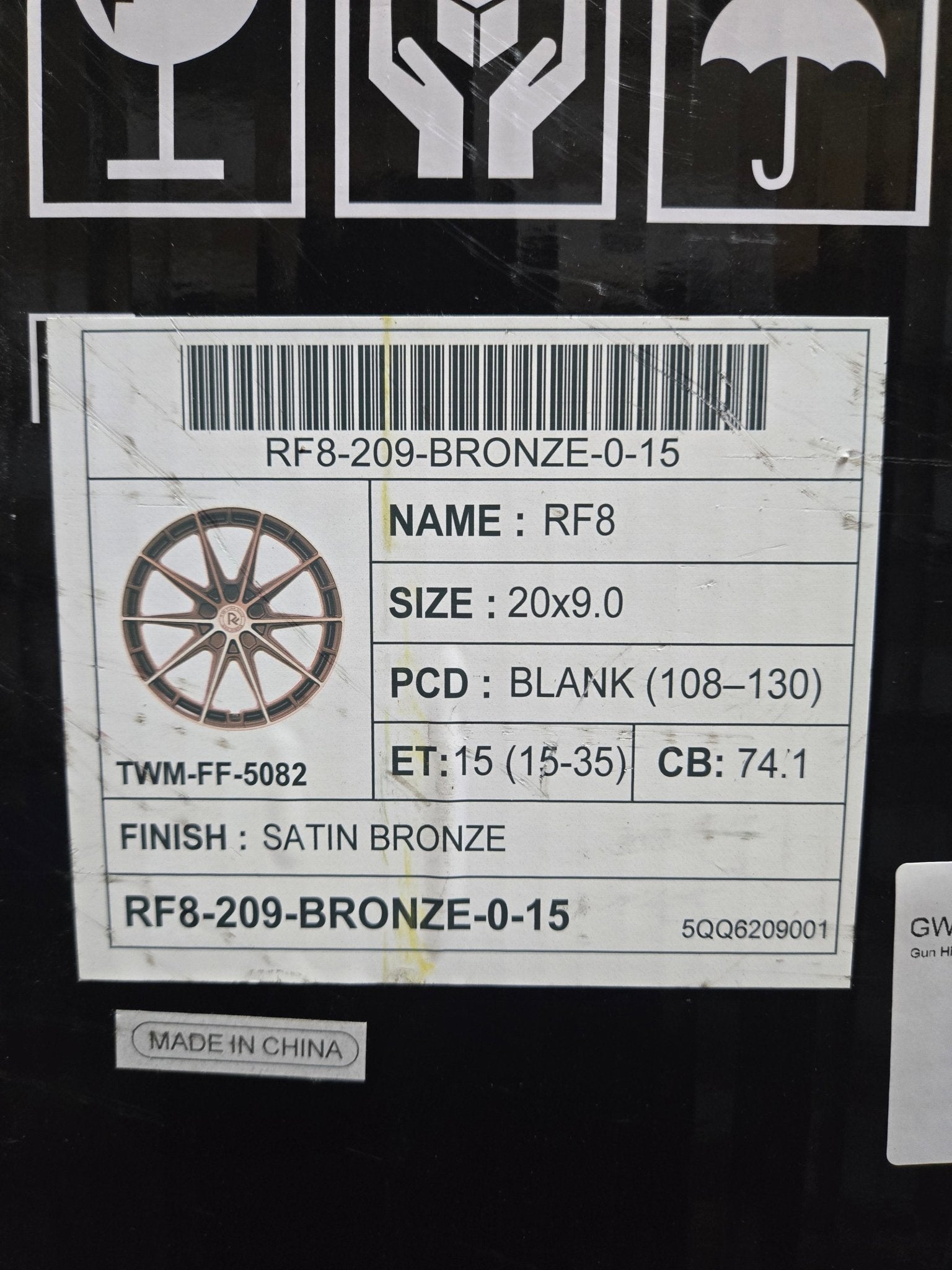 GWG RF8 20X9.0 BLANK BRONZE - Gun Hill Tire House (WTW - WHOLESALE TIRES & WHEELS)