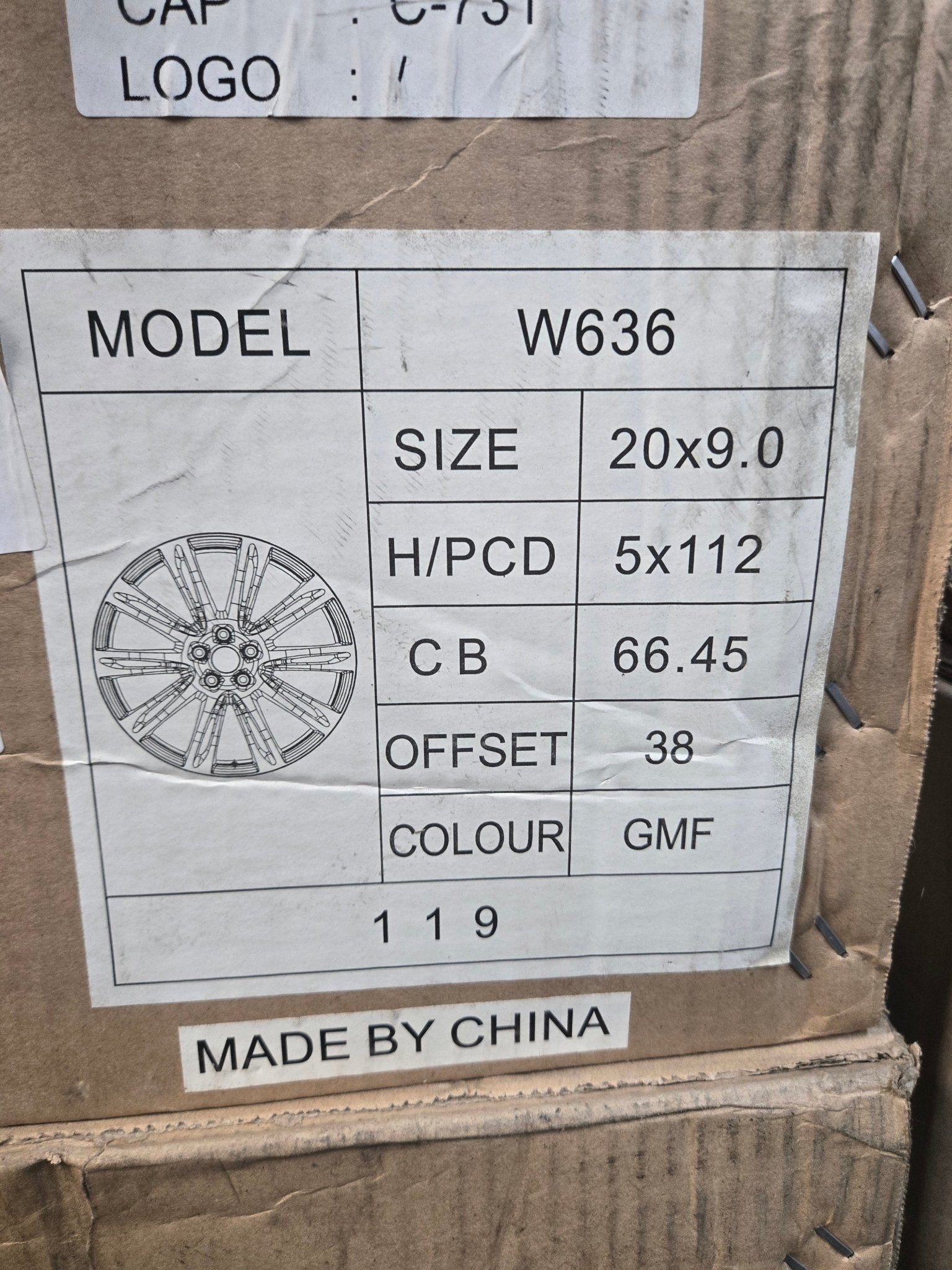 W636 20X9.0 5X112 GUN METAL MACHINED FACE - Gun Hill Tire House (WTW - WHOLESALE TIRES & WHEELS)