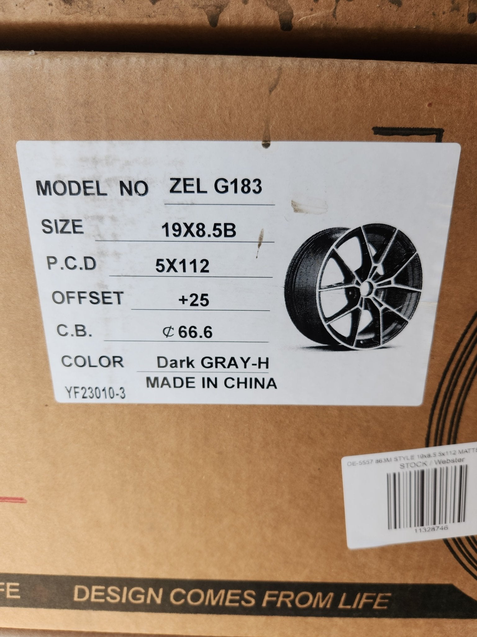 OE - 5557 863M STYLE 19x8.5 5x112 MATTE GUNMETAL - Gun Hill Tire House (WTW - WHOLESALE TIRES & WHEELS)