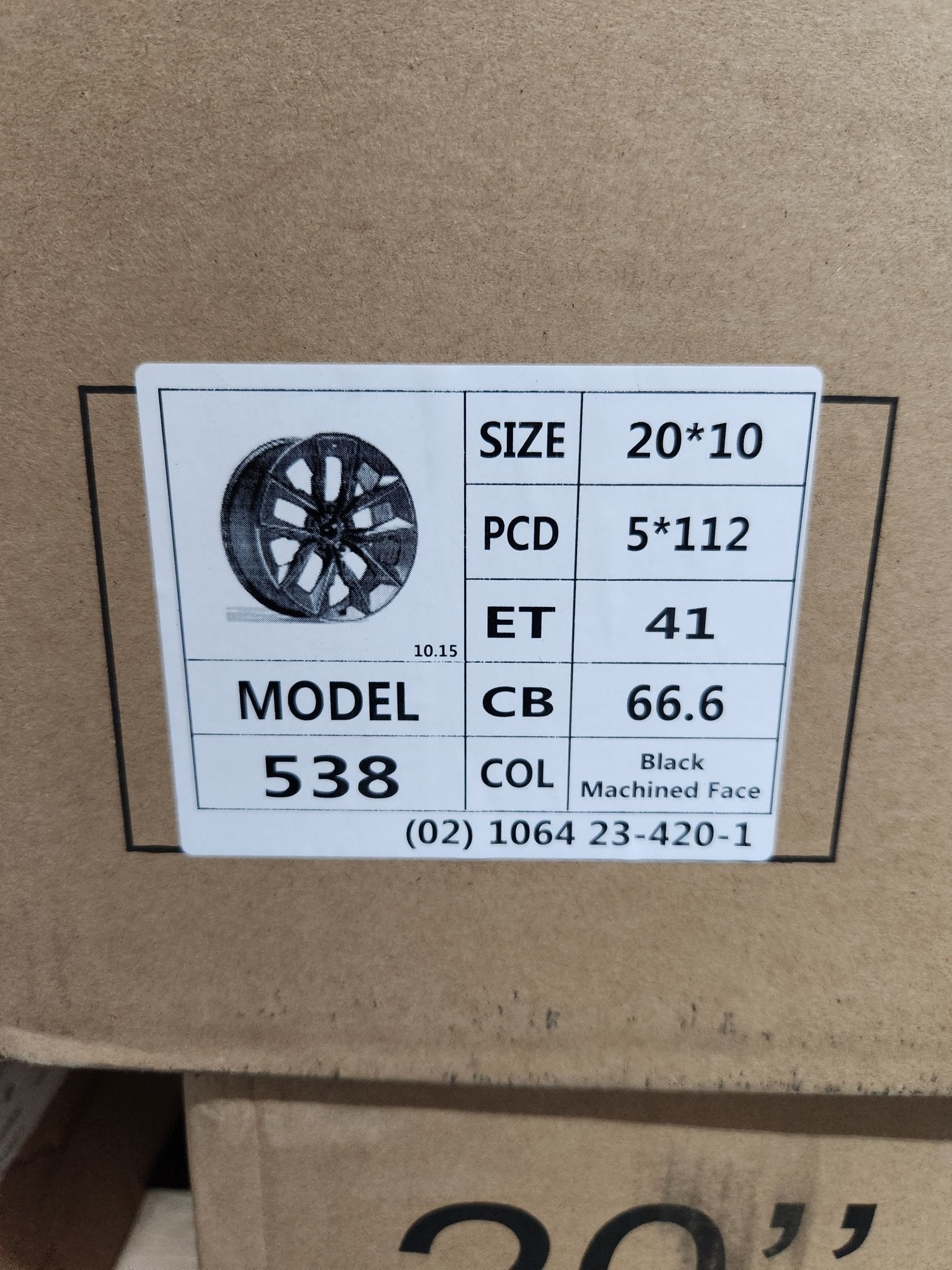 OE - 538 909M STYLE 20x10 5x112 GLOSS BLACK MACHINED FACE - Gun Hill Tire House (WTW - WHOLESALE TIRES & WHEELS)