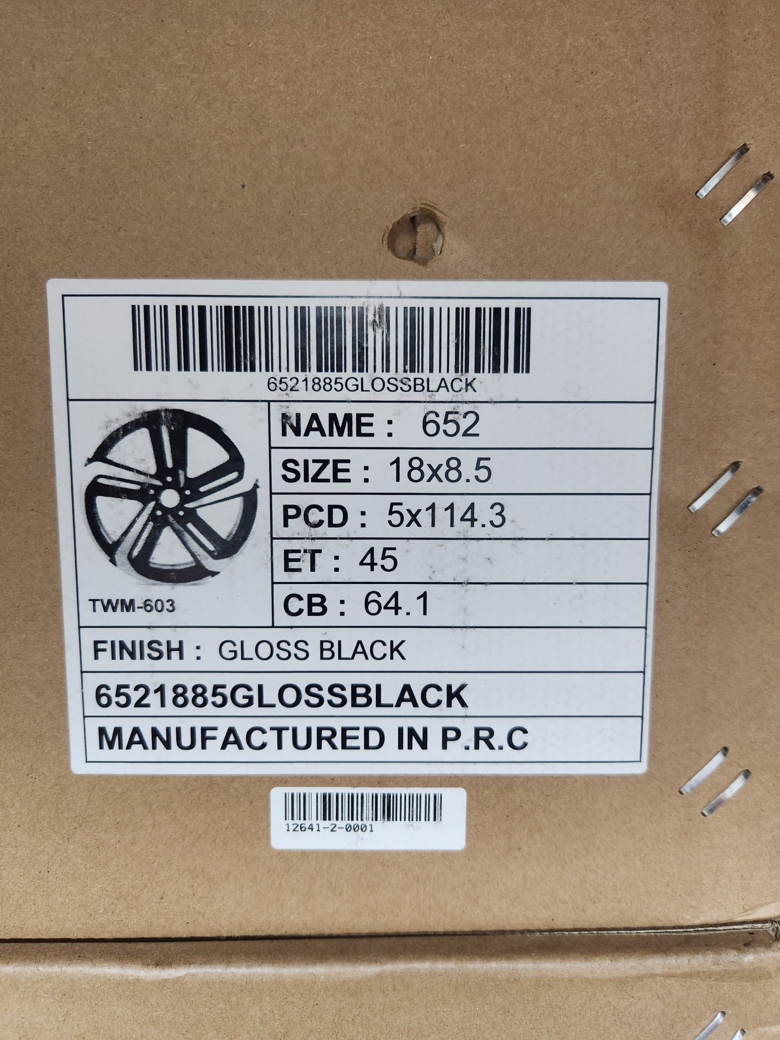 GWG 652 W315 18x8.5 5x114.3 GLOSS BLACK - Gun Hill Tire House (WTW - WHOLESALE TIRES & WHEELS)