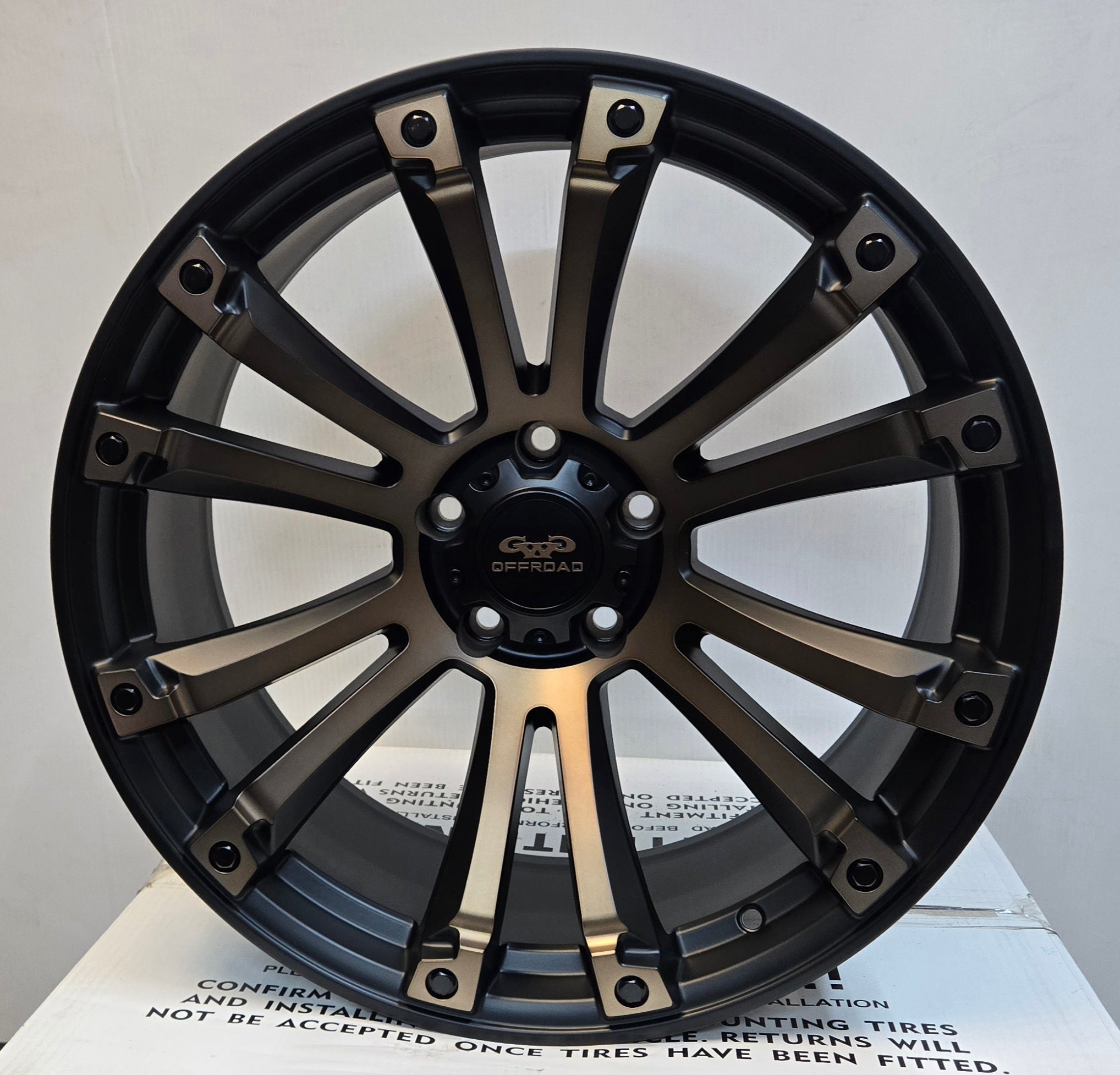 GWG G02 20x9 5x127 SATIN BLACK MACHINED FACE BRONZE TINT - Gun Hill Tire House (WTW - WHOLESALE TIRES & WHEELS)