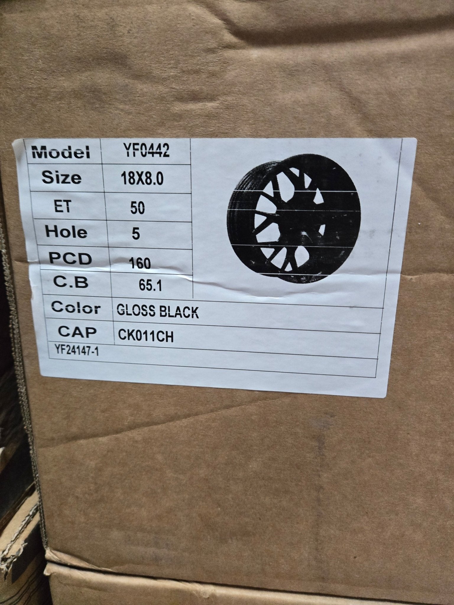 OE - 0442 18X8.0 5X160 PIANO BLACK - Gun Hill Tire House (WTW - WHOLESALE TIRES & WHEELS)