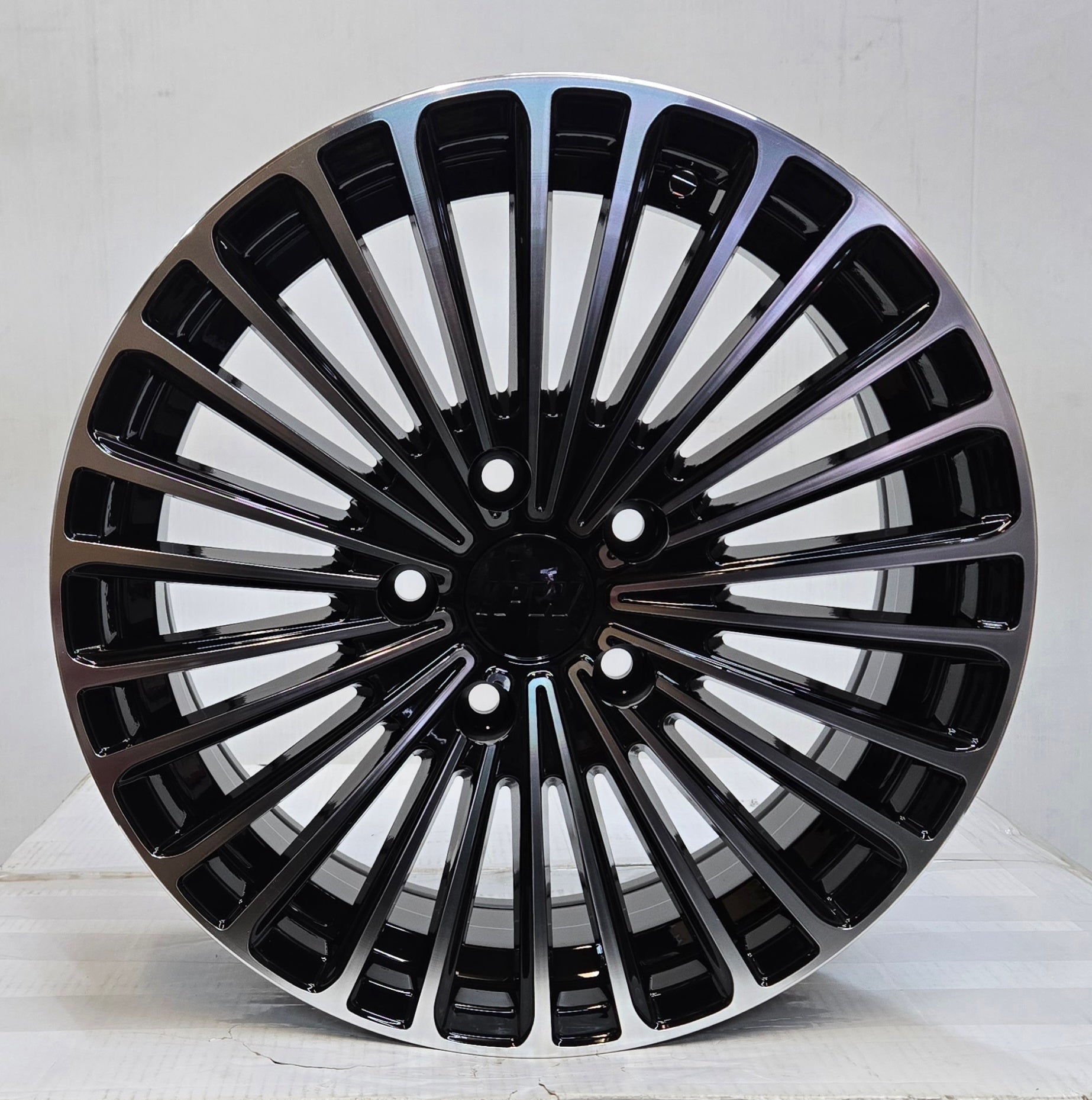 W045 16X6.5 5X112 5X114.3 BLACK MACHINED FACE - Gun Hill Tire House (WTW - WHOLESALE TIRES & WHEELS)