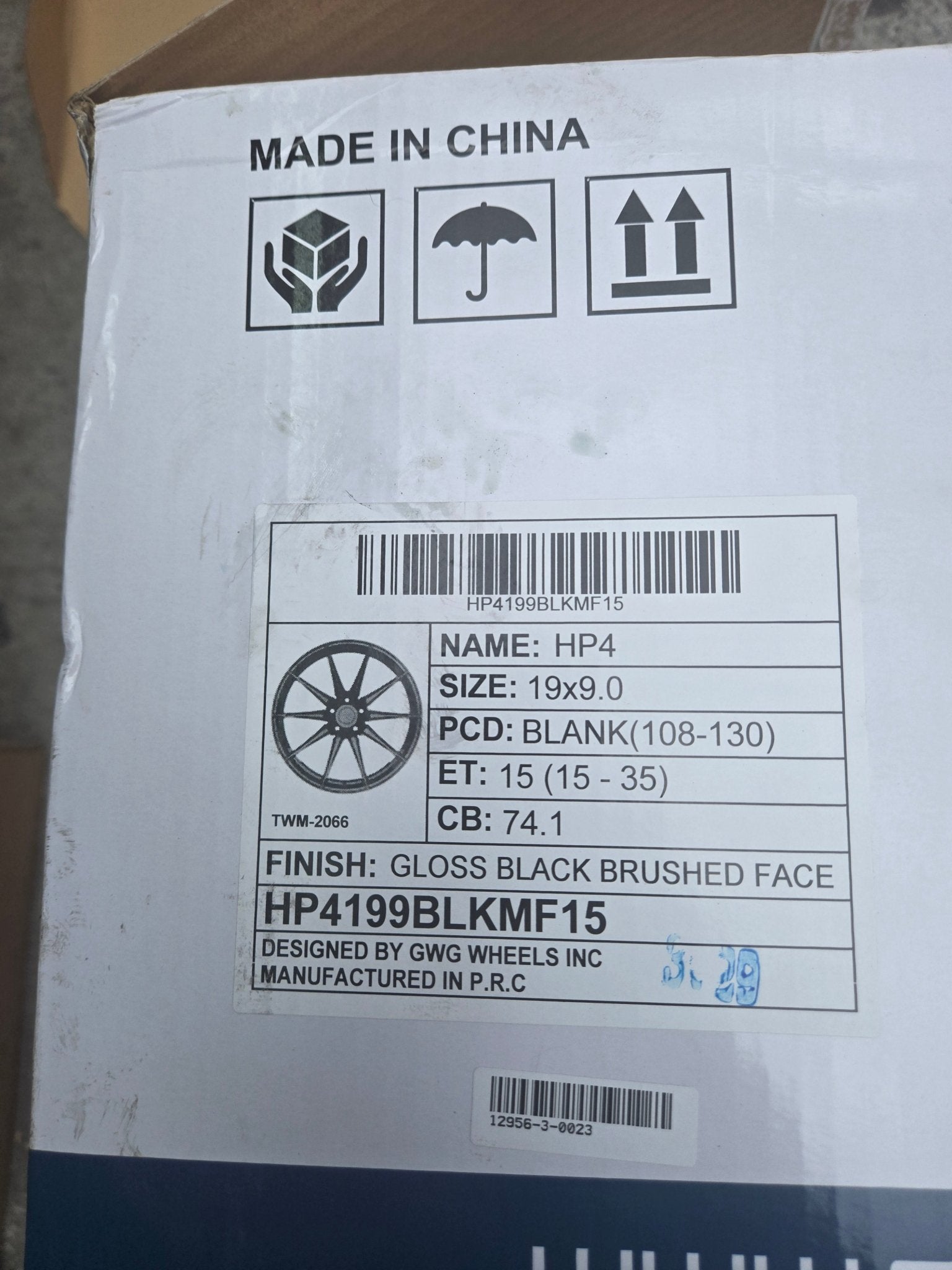 GWG HP4 19X9.0 BLANK BLACK MACHINED FACE - Gun Hill Tire House (WTW - WHOLESALE TIRES & WHEELS)