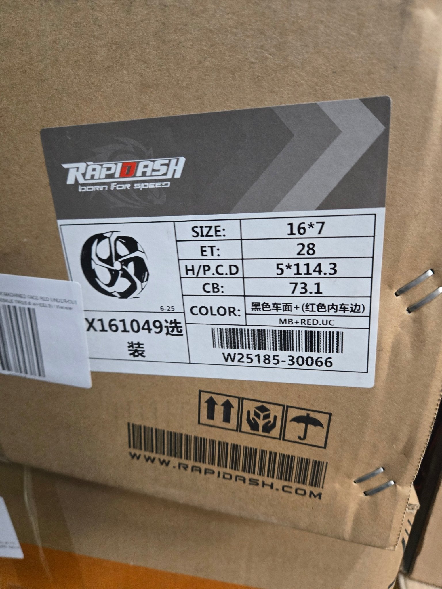 X1049 16X7.0 5X114.3 PIANO BLACK MACHINED FACE RED UNDER - CUT - Gun Hill Tire House (WTW - WHOLESALE TIRES & WHEELS)