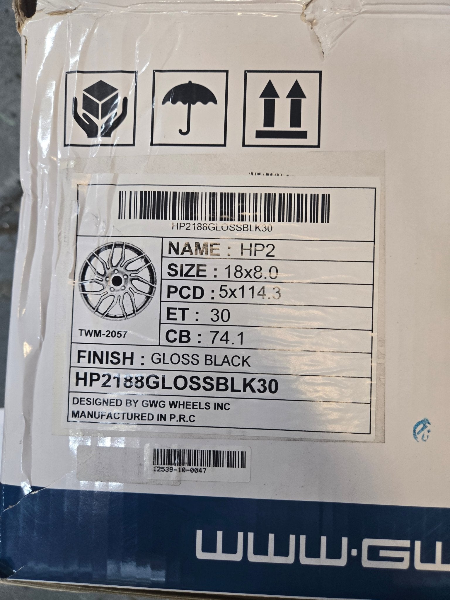 GWG HP2 18X8.0 5X114.3 BLOSS BLACK - Gun Hill Tire House (WTW - WHOLESALE TIRES & WHEELS)