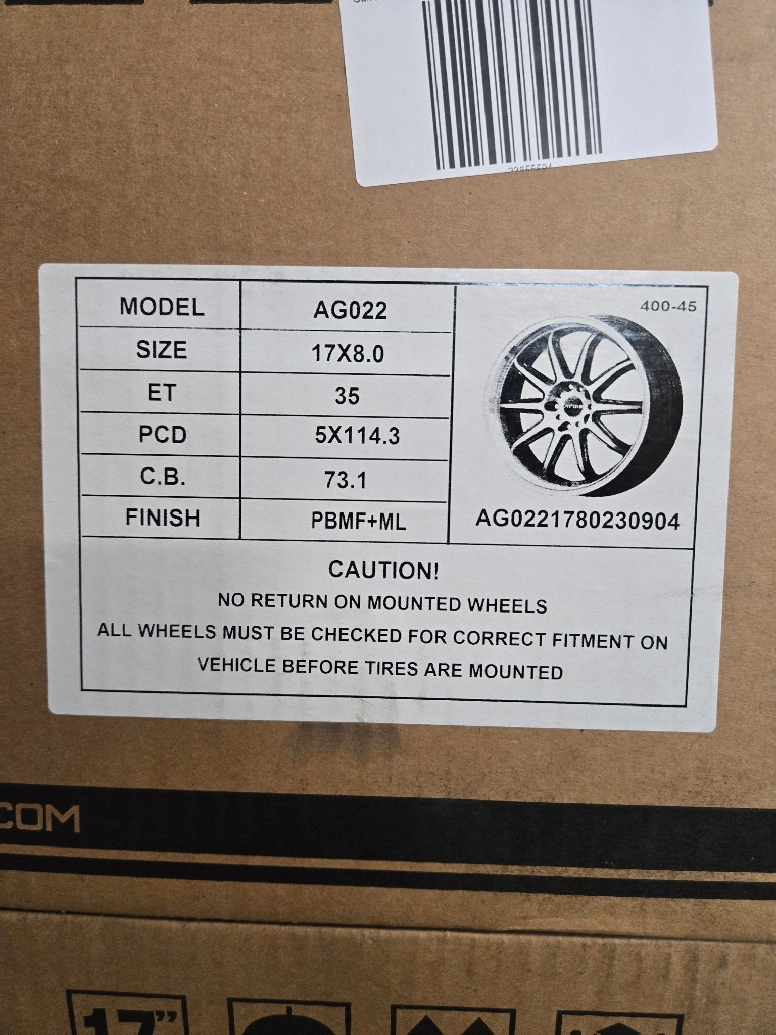 PEGASUS - AG22 17X8.0 5X114.3 PIANO BLACK MACHINED FACE - Gun Hill Tire House (WTW - WHOLESALE TIRES & WHEELS)