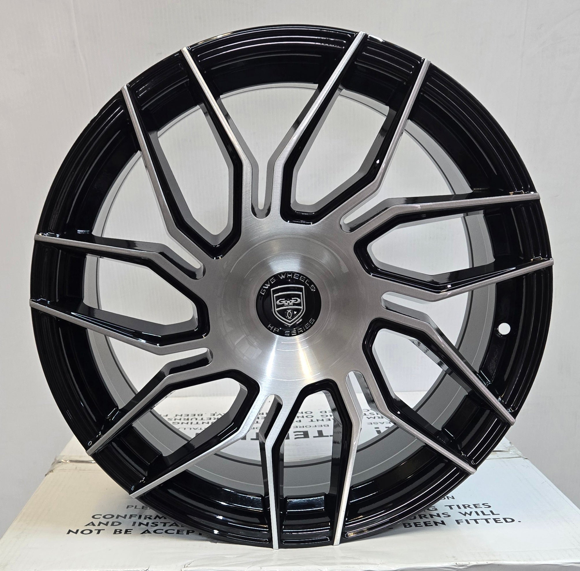 GWG HP2 18X8.0 BLANK BLACK MACHINED FACE - Gun Hill Tire House (WTW - WHOLESALE TIRES & WHEELS)