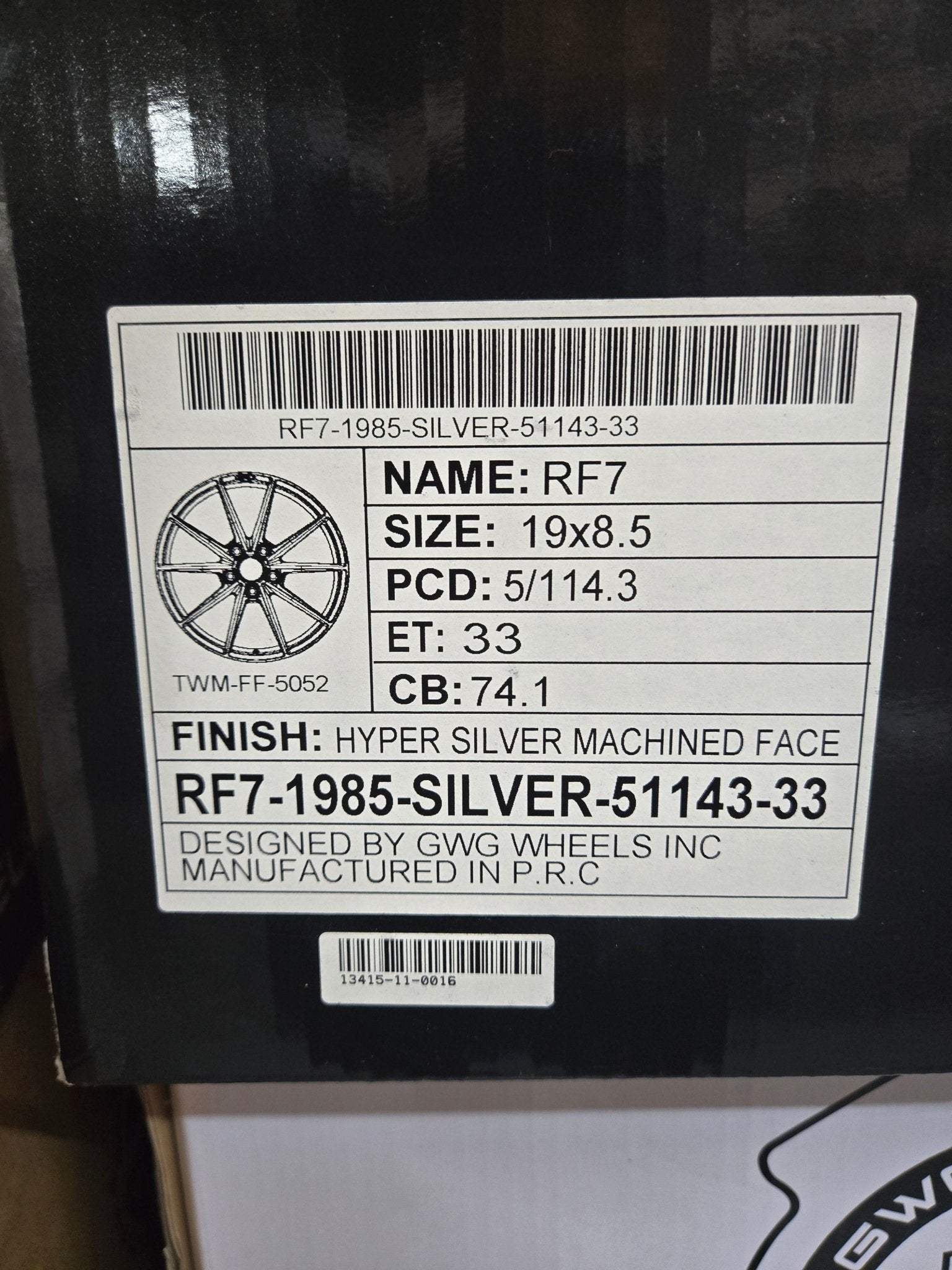 GWG RF7 19.8.5 5X114.3 SILVER - Gun Hill Tire House (WTW - WHOLESALE TIRES & WHEELS)