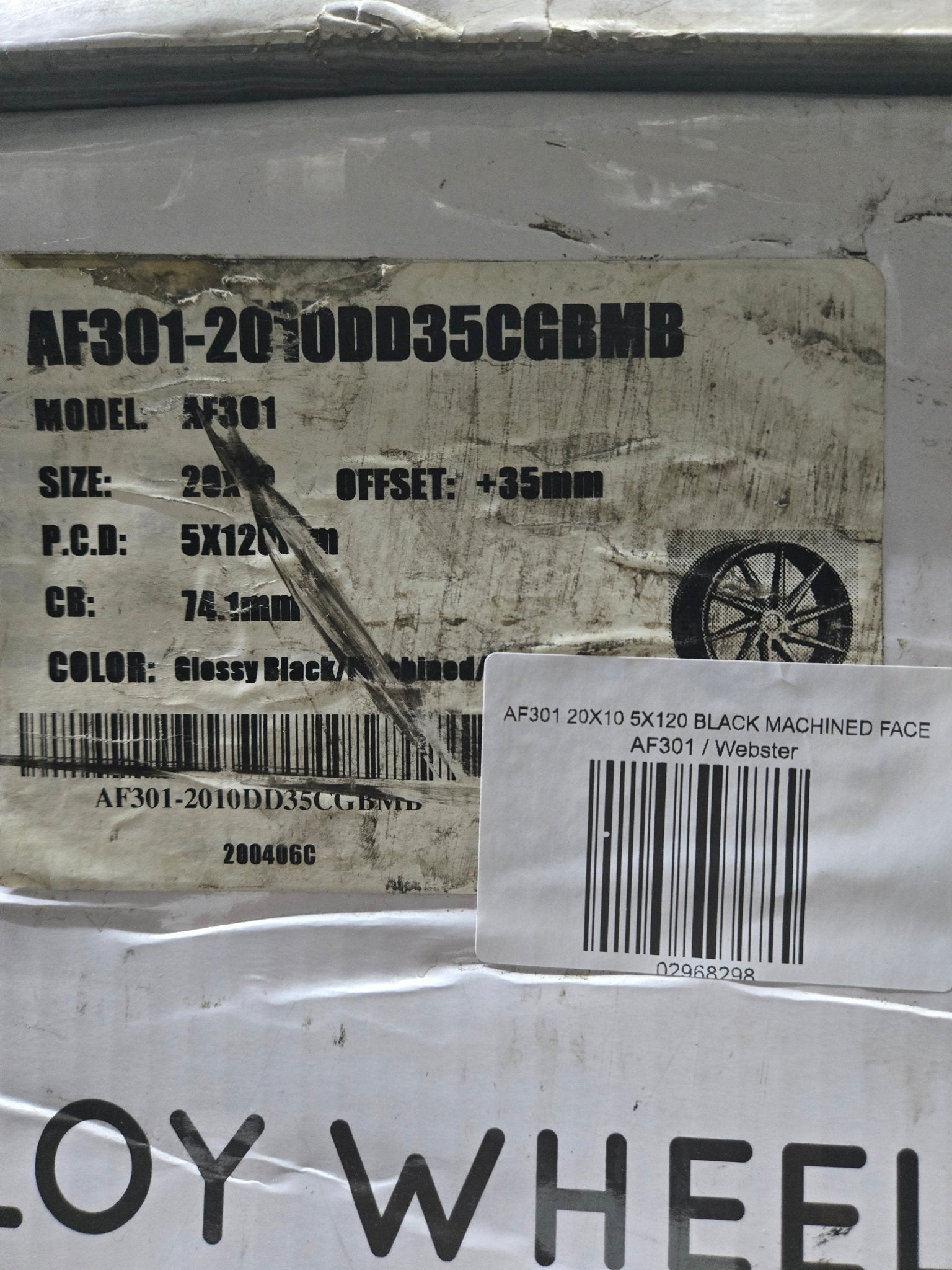 AF301 20X10 5X120 BLACK MACHINED FACE - Gun Hill Tire House (WTW - WHOLESALE TIRES & WHEELS)