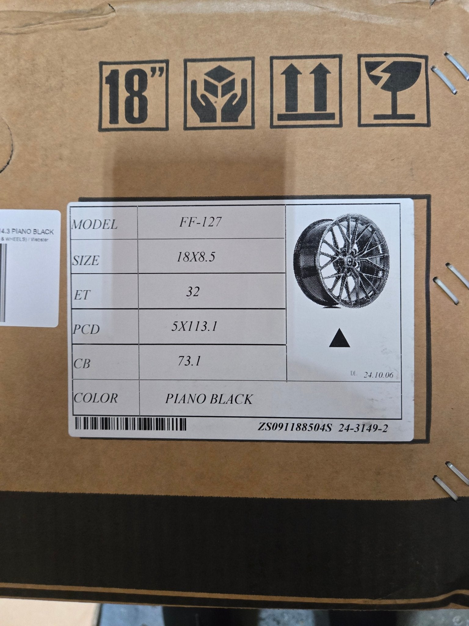 PEGASUS FF127 18X8.5 5x112 / 5x114.3 PIANO BLACK - Gun Hill Tire House (WTW - WHOLESALE TIRES & WHEELS)